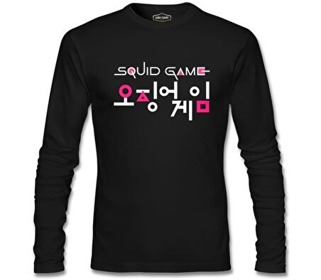 Squid Game-Logo Korean Siyah Erkek Sweatshirt