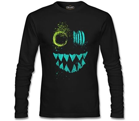Maske - Monster Siyah Erkek Sweatshirt