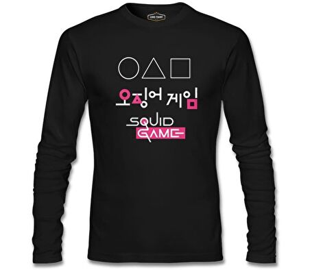 Squid Game - Üçgen Siyah Erkek Sweatshirt