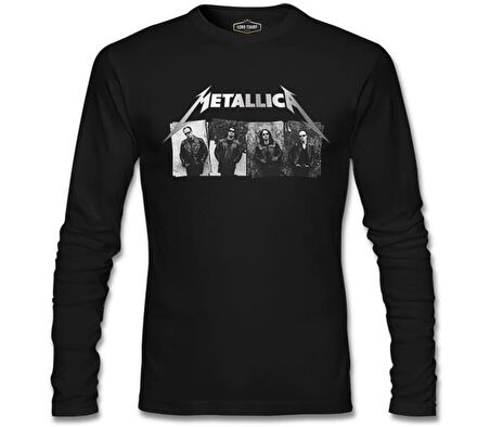 Metallica - Grup Elemanları Wall Siyah Erkek Sweatshirt