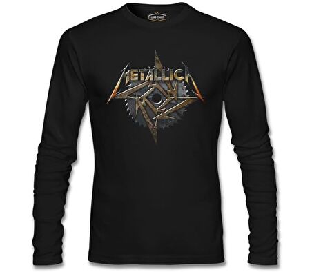 Metallica - Saw Blade Siyah Erkek Sweatshirt