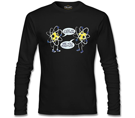 Okul ve Bilim - Fizik ve Elektron Siyah Erkek Sweatshirt