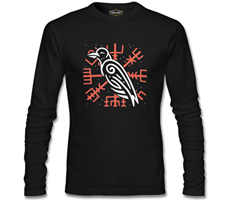 Viking Logo - Karga Siyah Erkek Sweatshirt