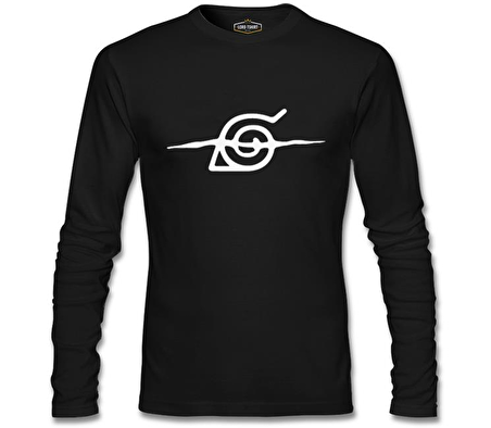 Naruto - Logo Çizik Siyah Erkek Sweatshirt