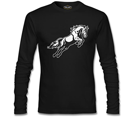 Hayvan - At Nal Siyah Erkek Sweatshirt