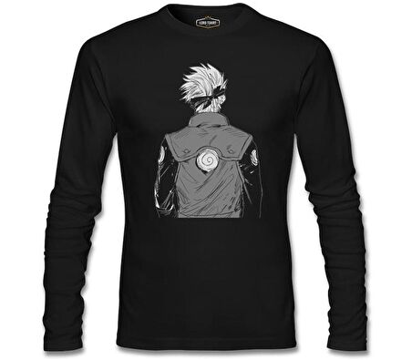 Naruto - Kakashi Back Siyah Erkek Sweatshirt