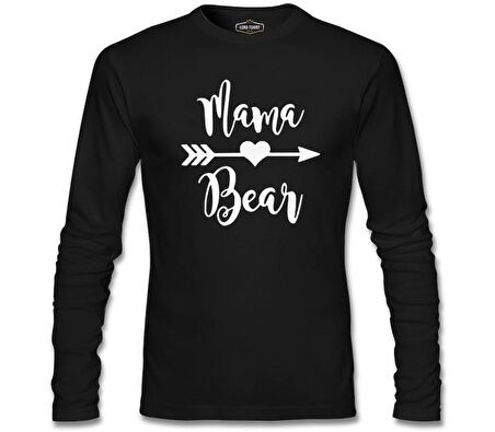 Mama Bear Siyah Erkek Sweatshirt