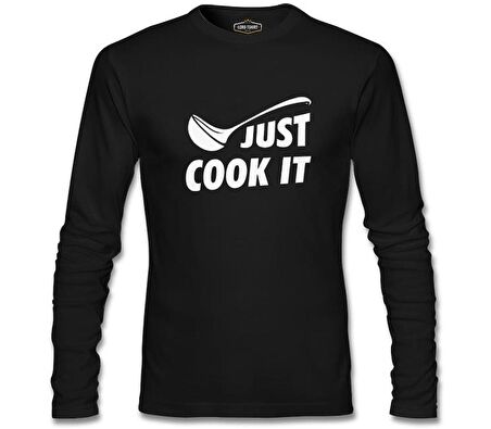 Just Cook It Siyah Erkek Sweatshirt