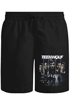 Teen Wolf Unisex Siyah Şort