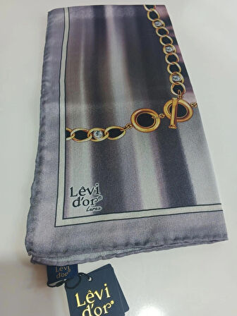 LEVİDOR LAREX İPEK EŞARP K.GRİ HARDAL