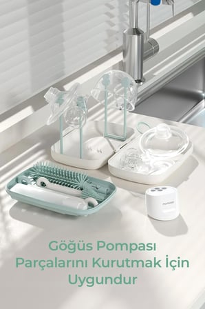 Momcozy Biberon Fırça Seti ( 7’si 1 Arada Bebek Biberonu Fırça Seti ve Kurutma Standı )