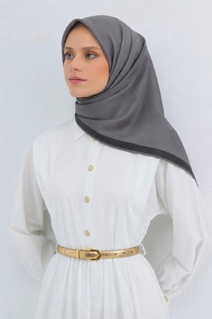 Lesscarves Çift Taraflı Düz Pamuk İpek Eşarp LS2200