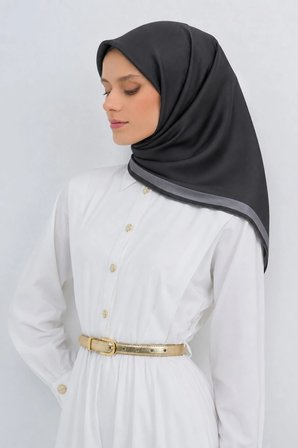 Lesscarves Çift Taraflı Düz Pamuk İpek Eşarp LS2200