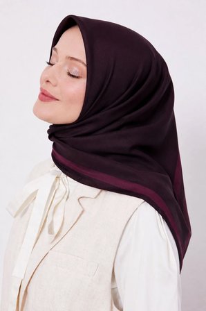 Lesscarves Çift Taraflı Düz Pamuk İpek Eşarp LS2200