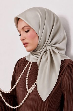 Lesscarves Çift Taraflı Düz Pamuk İpek Eşarp LS2200