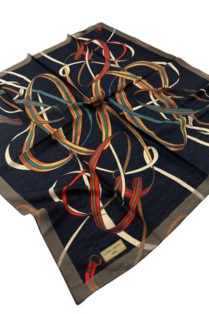 Lesscarves LS2209 Desenli Pamuk İpek Eşarp 90x90 cm