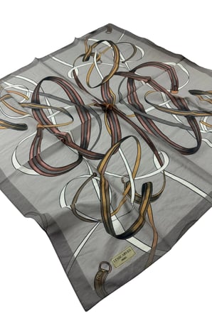 Lesscarves LS2209 Desenli Pamuk İpek Eşarp 90x90 cm