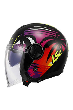 Classy Palm Yarım Kask Siyah