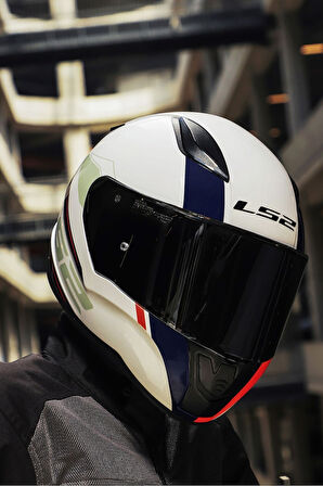 LS2 RAPID 2 DRIVEWAY BEYAZ-MAVI KASK