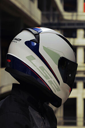 LS2 RAPID 2 DRIVEWAY BEYAZ-MAVI KASK