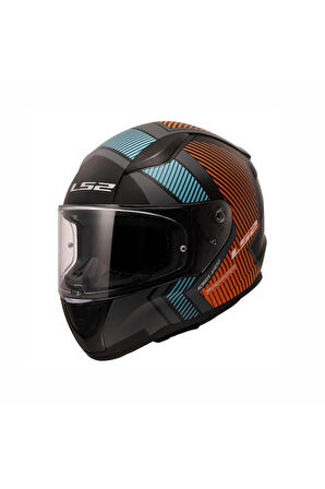 LS2 RAPID 2 EXTRA MAT GRI-NEON TURUNCU KASK
