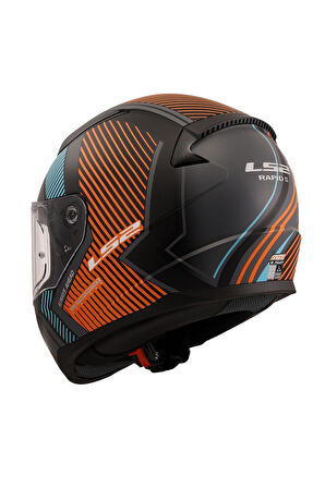 LS2 RAPID 2 EXTRA MAT GRI-NEON TURUNCU KASK