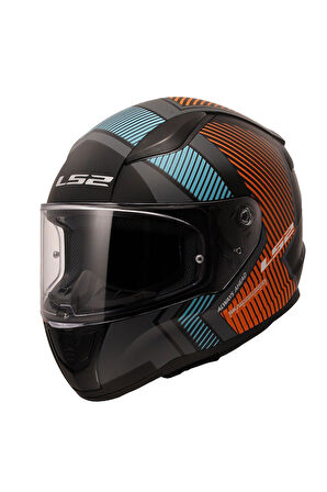 LS2 RAPID 2 EXTRA MAT GRI-NEON TURUNCU KASK