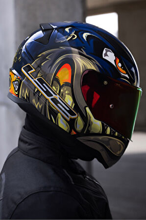 LS2 RAPID 2 SPOX MAVI-GRI KASK