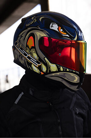 LS2 RAPID 2 SPOX MAVI-GRI KASK