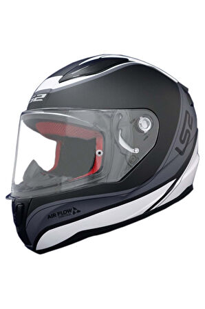 LS2 RAPID DEEPER MAT BEYAZ-SIYAH KASK 