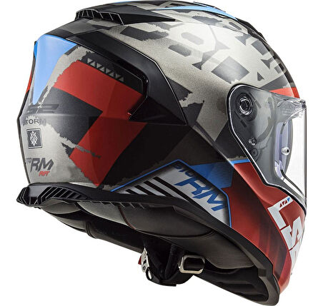 LS2 STORM 2 SPRINTER MAT SIYAH-KIRMIZI-TITANIUM KASK