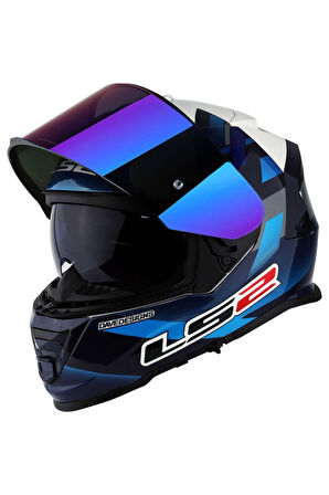 LS2 STORM MCPHEE MAVI-BEYAZ KASK