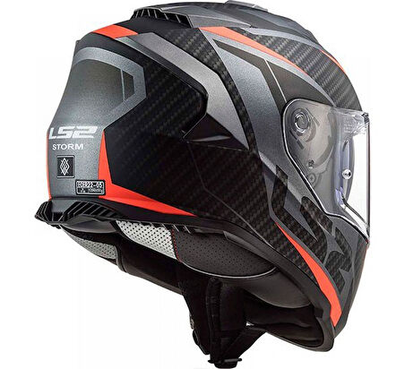 LS2 STORM RACER MAT TITANIUM-TURUNCU KASK KASK