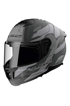 LS2 STREAM 2 SHADOW KAPALI KASK MAT TITANIUM-GRI