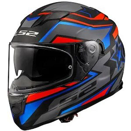 LS2 STREAM EVO FAST SIYAH KIRMIZI MAVI