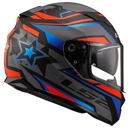 LS2 STREAM EVO FAST SIYAH KIRMIZI MAVI