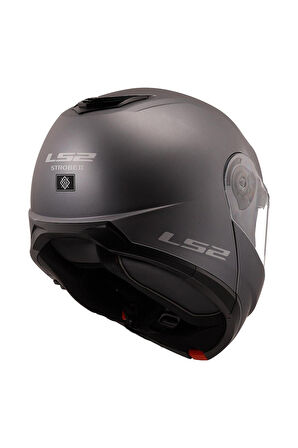 LS2 STROBE 2 CENE ACILIR KASK MAT TITANIUM