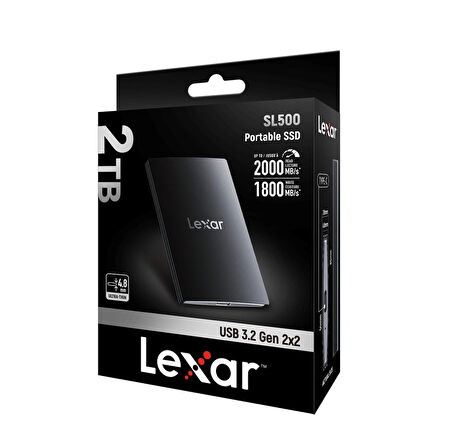 LEXAR 2TB LSL500X002T-RNBNG EXT.SSD 2TB USB3.2 GEN2X2 UP TO 2000MB/S READ AND 1800MB/S WRITE