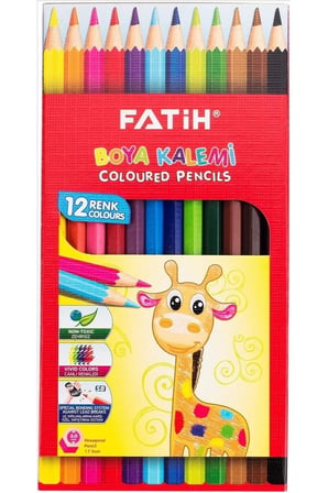 kuru boya 12 li tam boya  karton kutu
