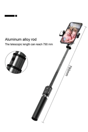 Led Işıklı Selfie Çubuğu Bluetooth Kumandalı Kablosuz Tripot Selfie Monopod Selfie Stick (Pembe) ( L