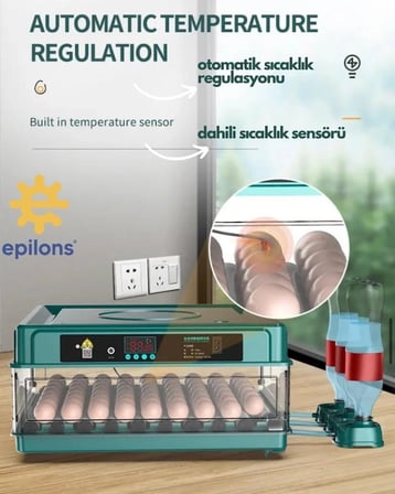 Epo-130my Kuluçka Makinesi | 130 Yumurtalık, Yedek Motorlu İncubator ( Lisinya )