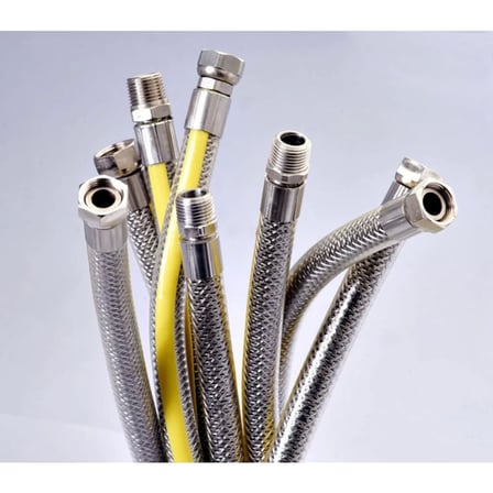 Ocak Fırın Doğalgaz Bağlantı Fleksi Extra Korumalı Hortum 1 Metre ( Lisinya )