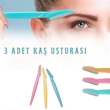 Tinkle Kaş Usturası 3'lü Set - Mükemmel Kaşlar İçin Hassas ve Etkili Aracınız ( Lisinya )