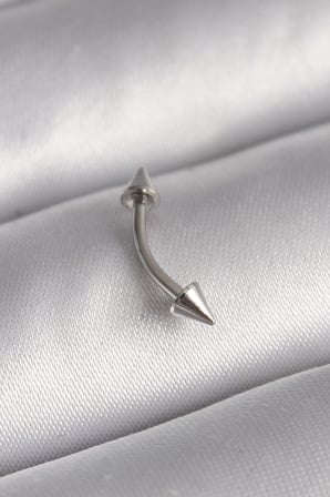 316L Çelik Gümüş Renk Çivi Model Piercing - Lisinya