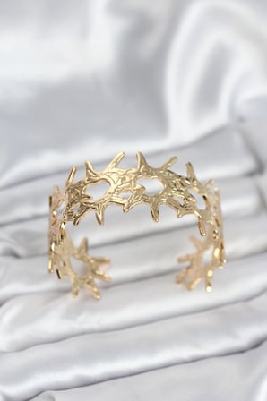 Pirinç Gold Renk Vintage Kadın Bileklik - Lisinya
