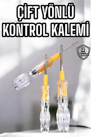 Çift Taraflı Elektrik Kontrol Kalemi Şeffaf Tornavida - Lisinya