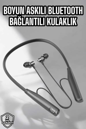 Boyun Bantlı Bluetooth Kulaklık Yüksek Ses Kaliteli 100 Saat Kulaklık - Lisinya