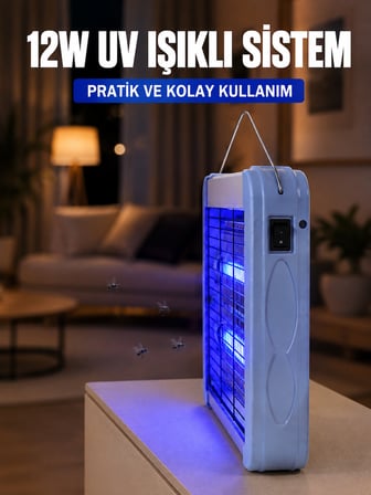 12W UV Böcek Öldürücü Lamba Elektrikli Sinek Sivrisinek Öldürücü Asılabilir - Lisinya