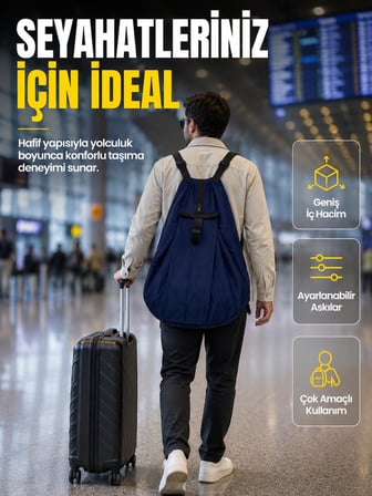 Çok Amaçlı Katlanabilir Taşıma Çantası Geniş Hacimli Günlük Kullanım Çantası - Lisinya