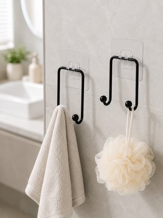 2 Adet Çok Amaçlı Yapışkanlı Askı Ev Mutfak Banyo Düzenleyici - Lisinya